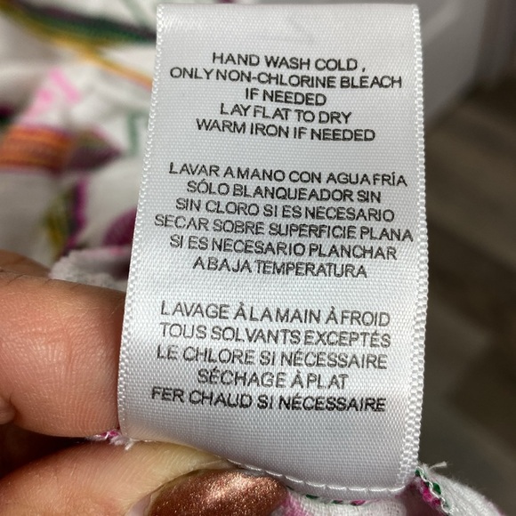 Velvet by Graham & Spencer Pink and Green Patterned long kaftan dress - XS - Picture 8 of 8